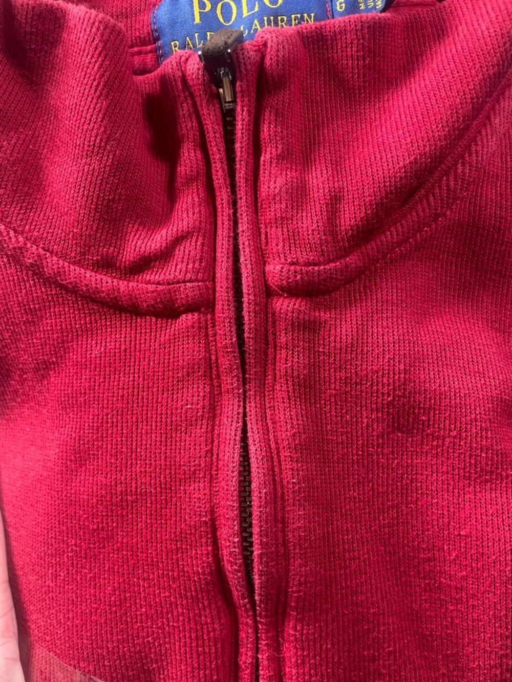 Ralph Lauren Bright Red Estate Rib Sweater - Picture 8 of 8